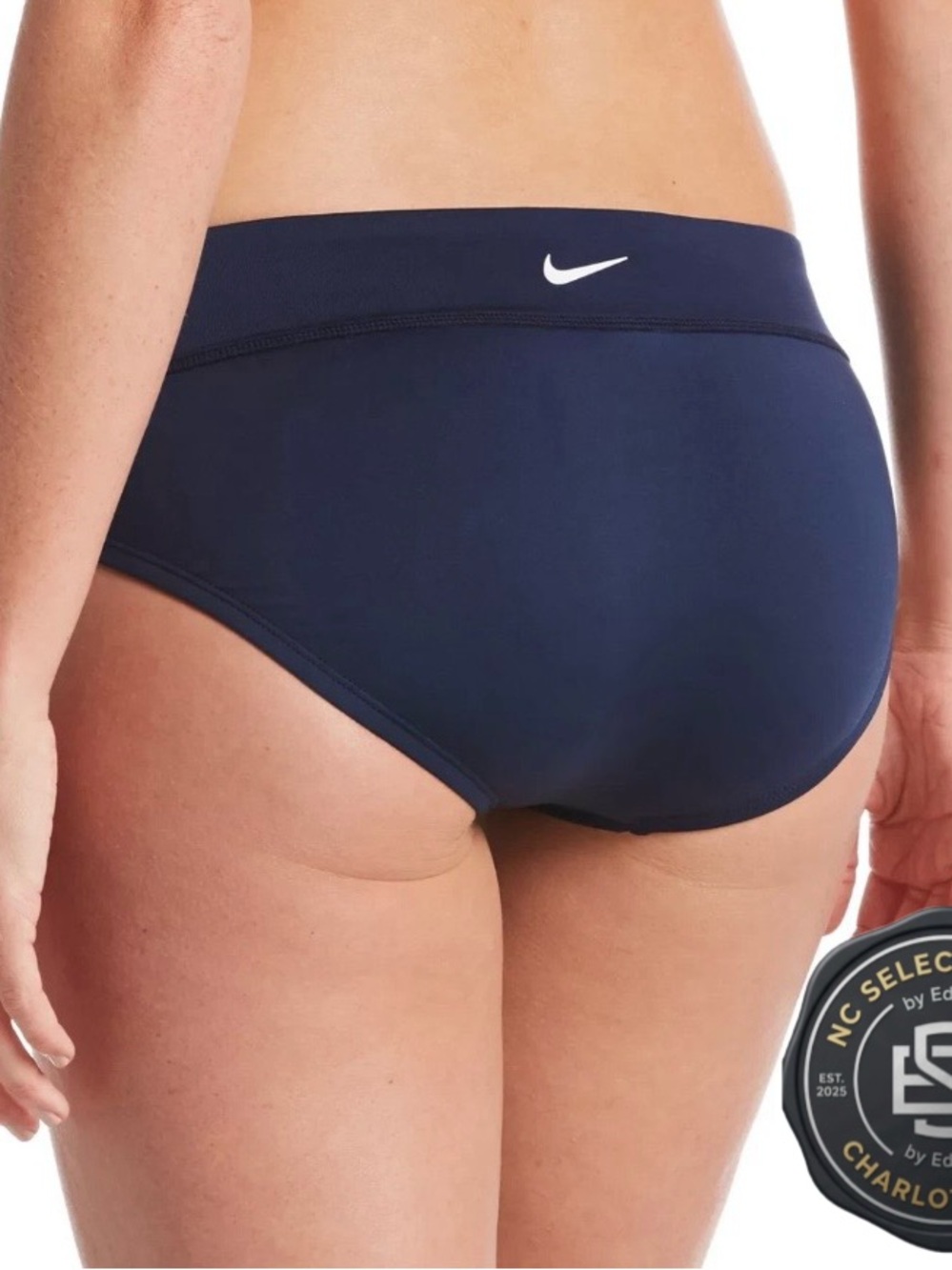 NWT Nike Women's HydraStrong Solid Swim Brief - Size 1X - Midnight Navy
